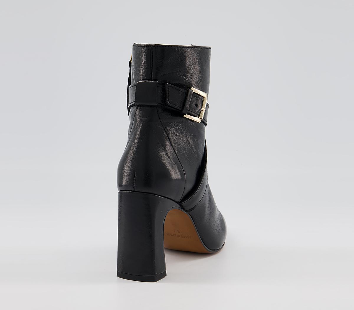 Office Astute Crossover Pointed Toe Boots Office Astute Crossover Pointed Toe Boots Black Leather