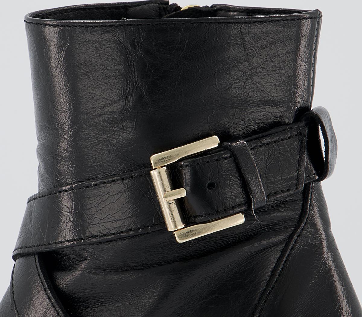 Office Astute Crossover Pointed Toe Boots Office Astute Crossover Pointed Toe Boots Black Leather
