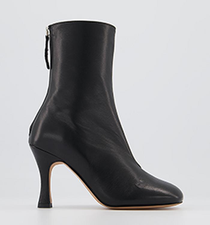Office Avril Heeled Boots Black Leather