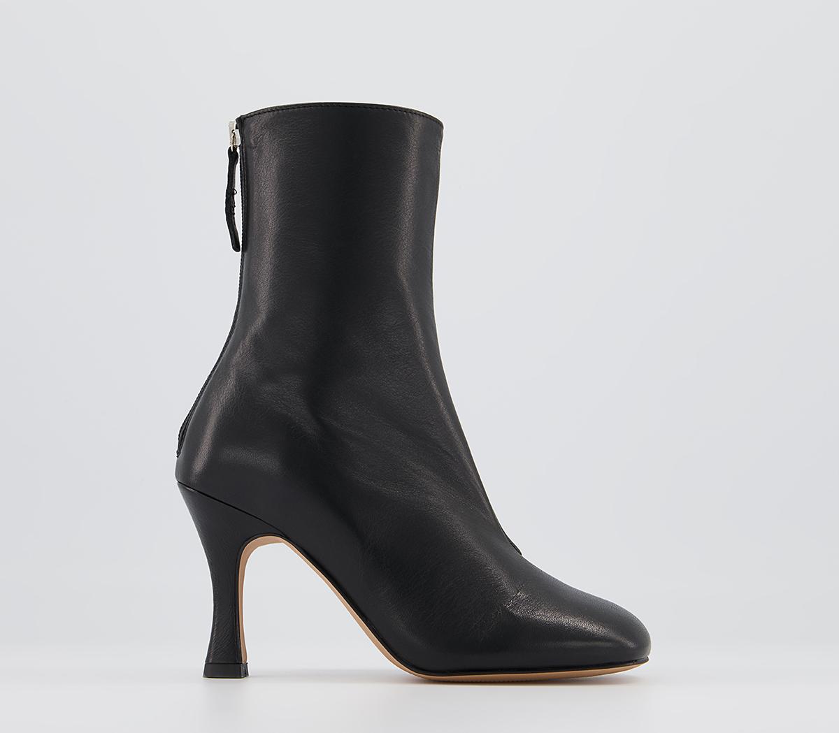 OFFICE Avril Heeled Boots Black Leather - Women's Boots