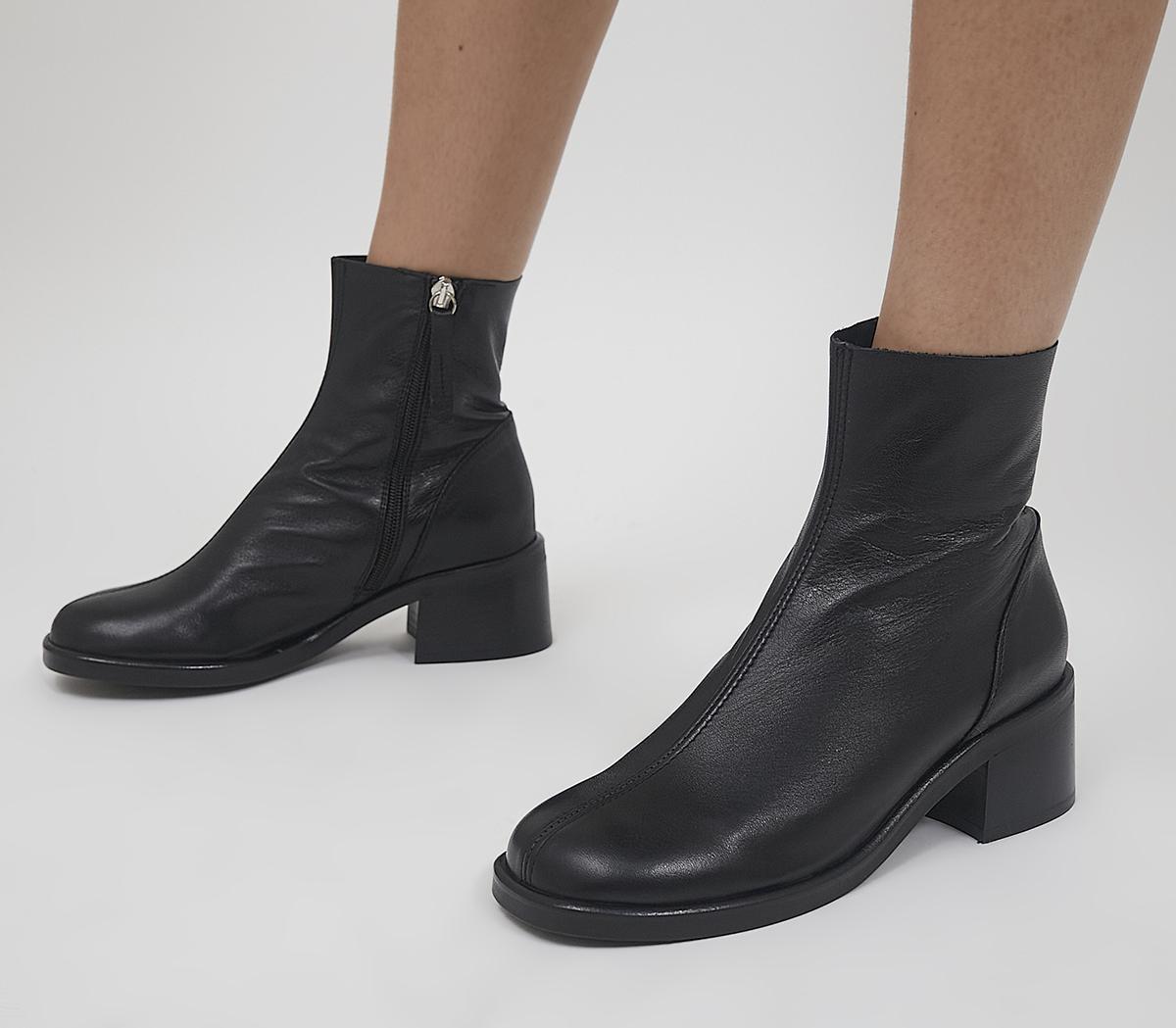 OFFICEAlicante Chunky Clean BootsBlack Leather