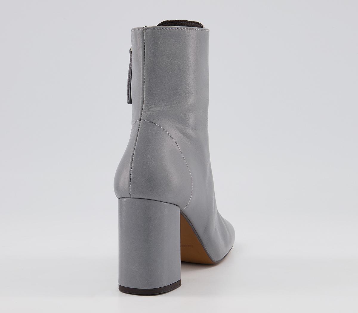 Office Affiliate Lace Up Dressy Square Toe Boots Office Affiliate Lace Up Dressy Square Toe Boots Pale Grey Leather