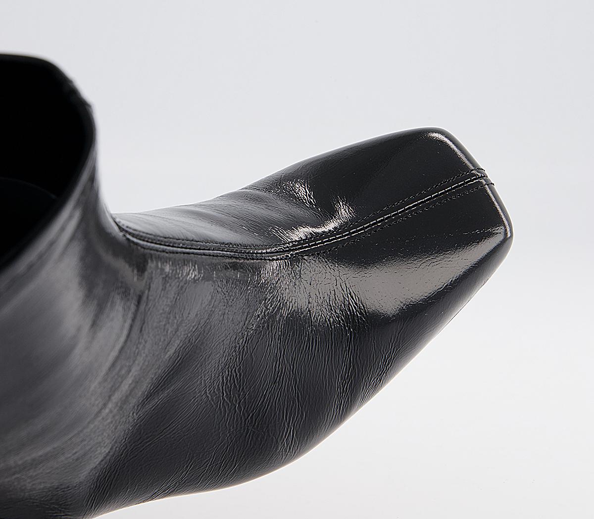 Office Acrobat Abstract Mid Heel Boots Office Acrobat Abstract Mid Heel Boots Black Leather