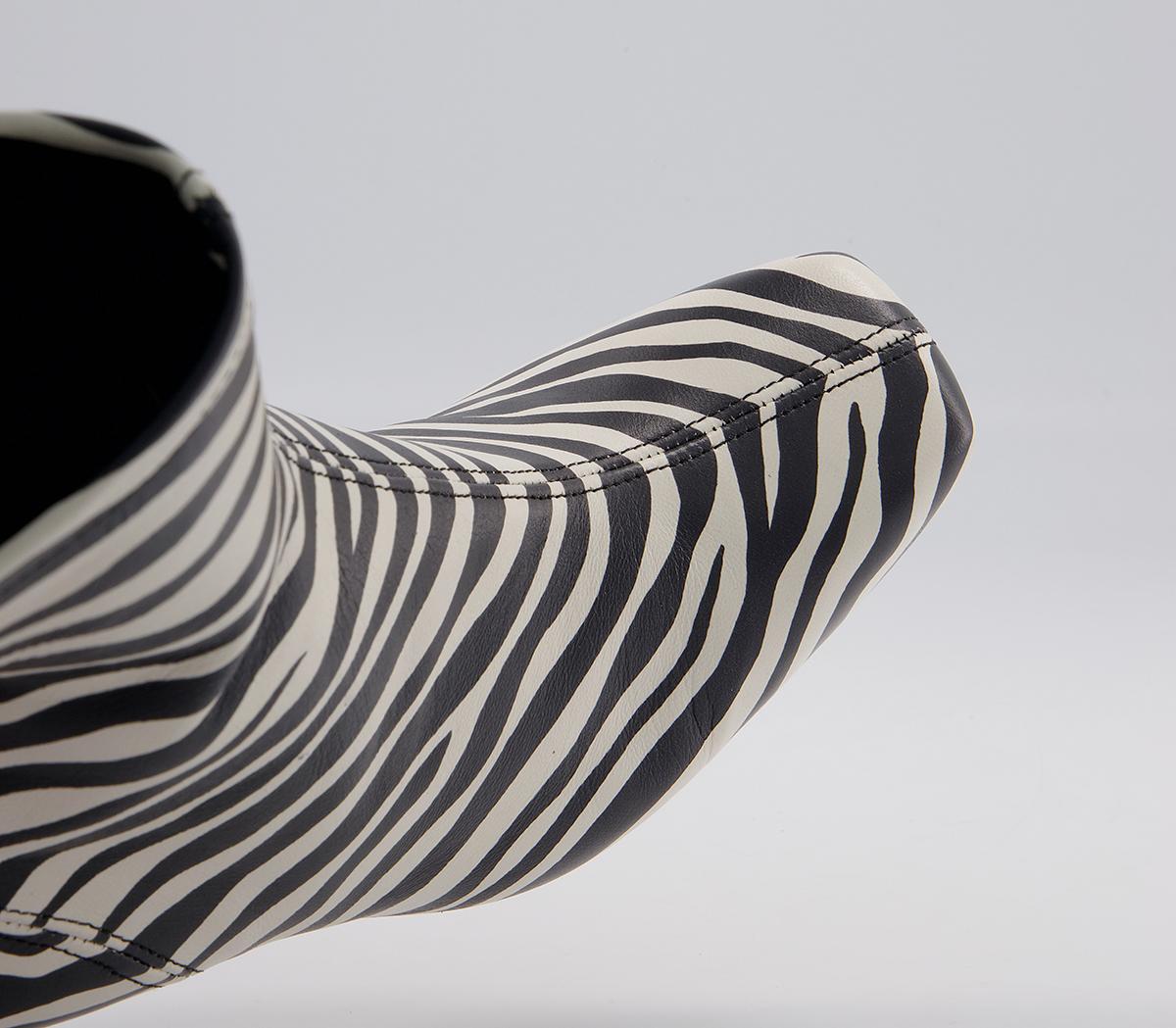 Office Acrobat Abstract Mid Heel Boots Office Acrobat Abstract Mid Heel Boots Zebra Leather