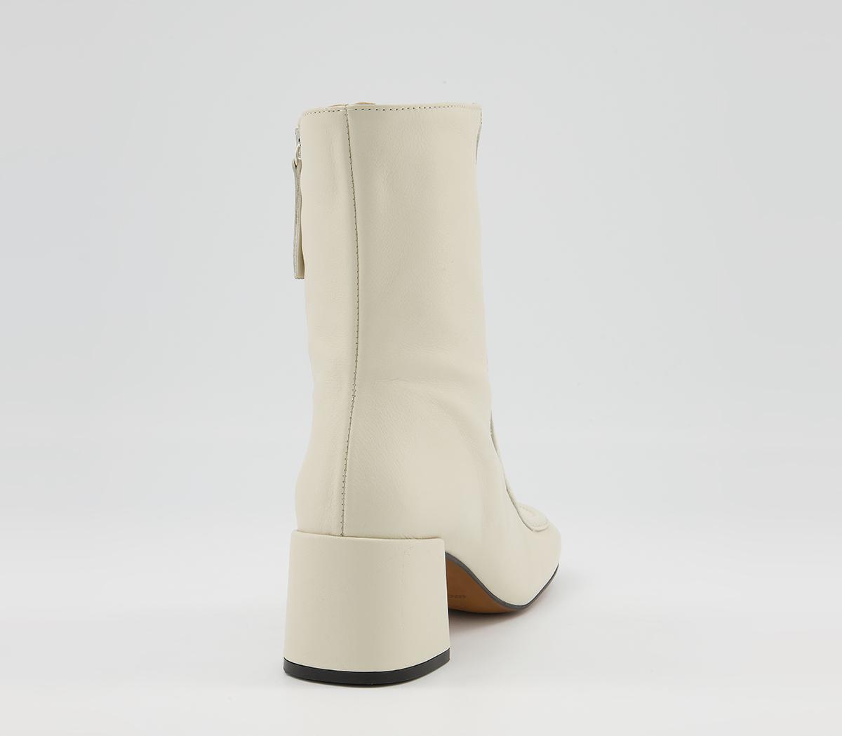 Office Anatomy Low 60's Style Ankle Boots Office Anatomy Low 60's Style Ankle Boots Bone Leather
