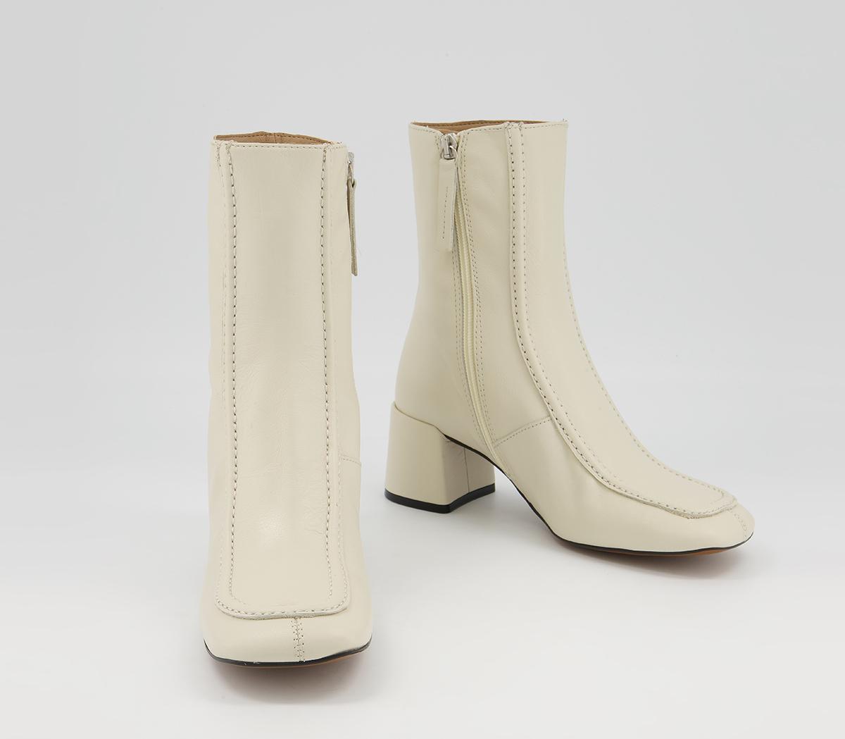Office Anatomy Low 60's Style Ankle Boots Office Anatomy Low 60's Style Ankle Boots Bone Leather