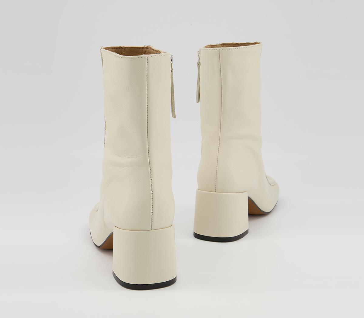 Office Anatomy Low 60's Style Ankle Boots Office Anatomy Low 60's Style Ankle Boots Bone Leather
