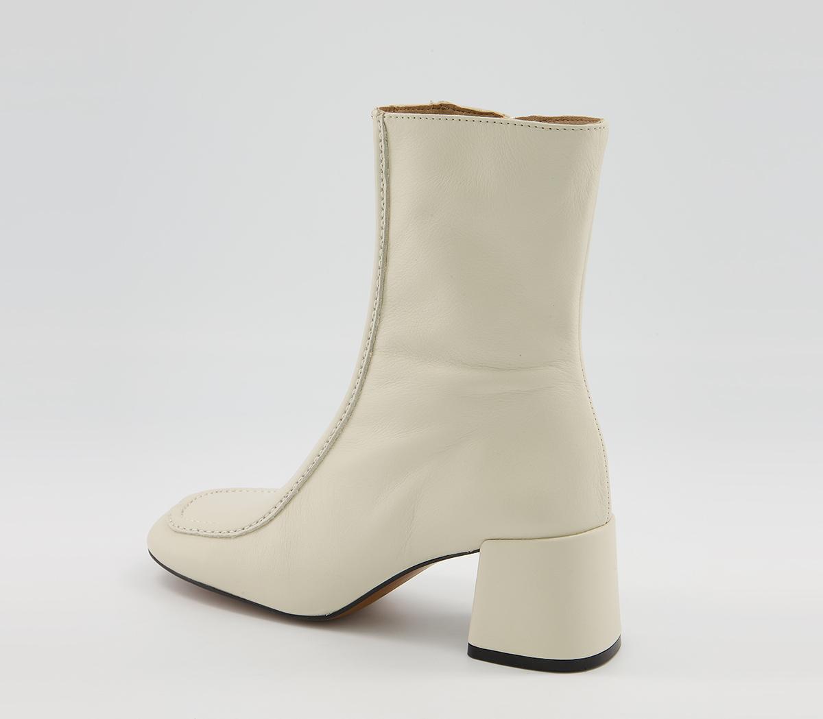 Office Anatomy Low 60's Style Ankle Boots Office Anatomy Low 60's Style Ankle Boots Bone Leather