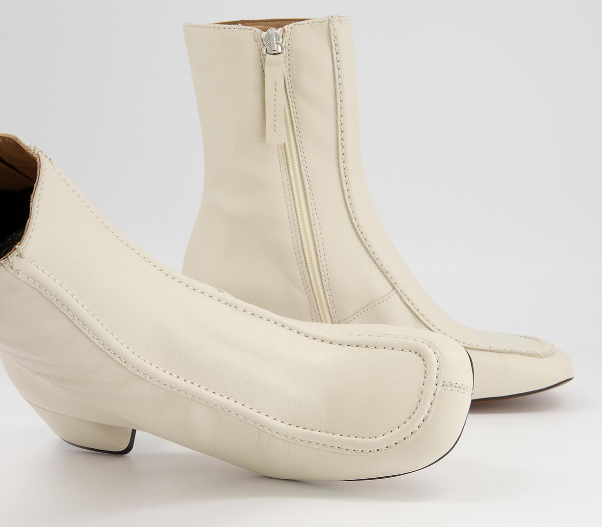 Office Anatomy Low 60's Style Ankle Boots Office Anatomy Low 60's Style Ankle Boots Bone Leather