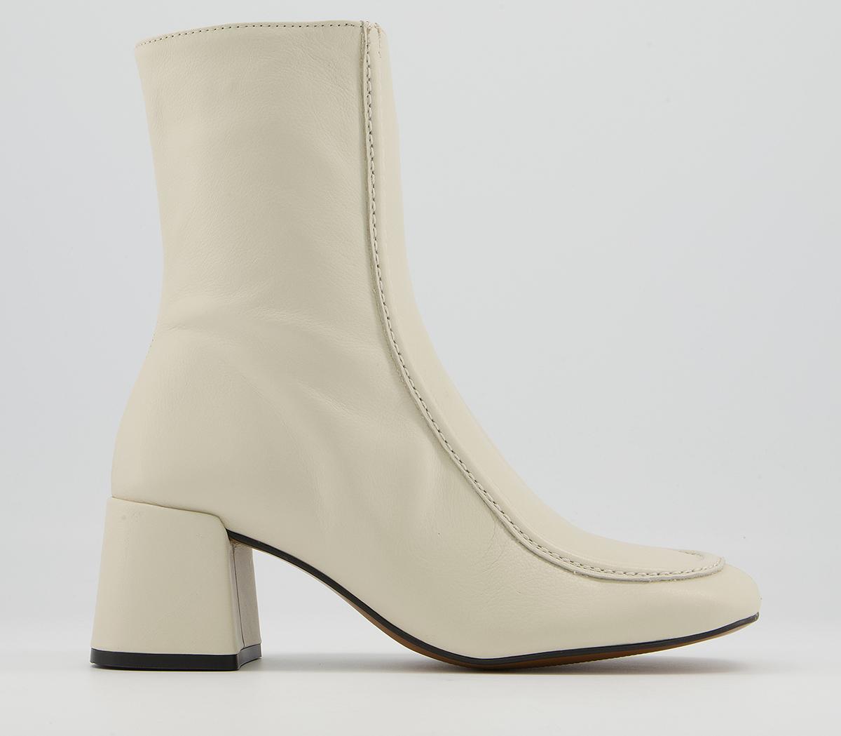 Office Anatomy Low 60's Style Ankle Boots Office Anatomy Low 60's Style Ankle Boots Bone Leather