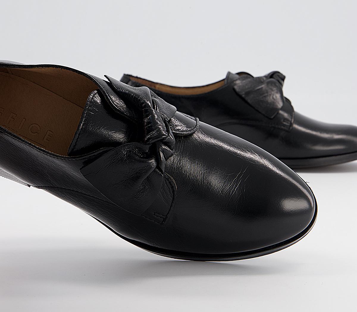 Office Flexed Bow Slip On Flats Office Flexed Bow Slip On Flats Black Leather