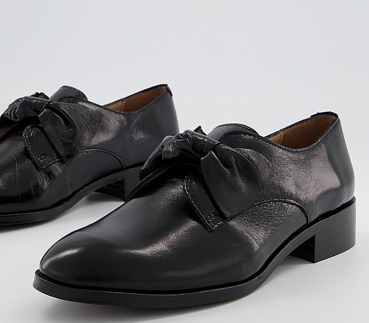 Office Flexed Bow Slip On Flats Office Flexed Bow Slip On Flats Black Leather