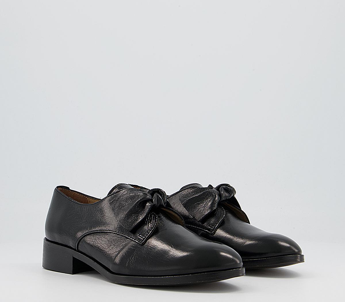 Office Flexed Bow Slip On Flats Office Flexed Bow Slip On Flats Black Leather