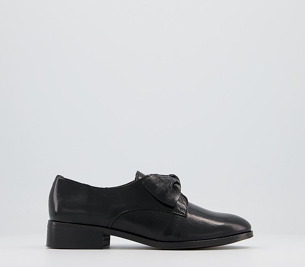 Office Flexed Bow Slip On Flats Office Flexed Bow Slip On Flats Black Leather