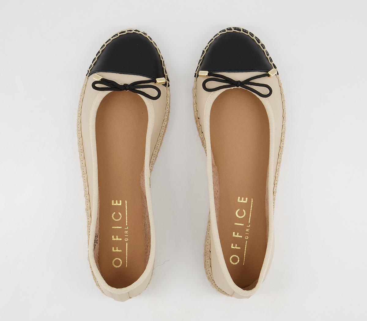 Office Fortworth Espadrille Ballet Pumps Office Fortworth Espadrille Ballet Pumps Nude Leather