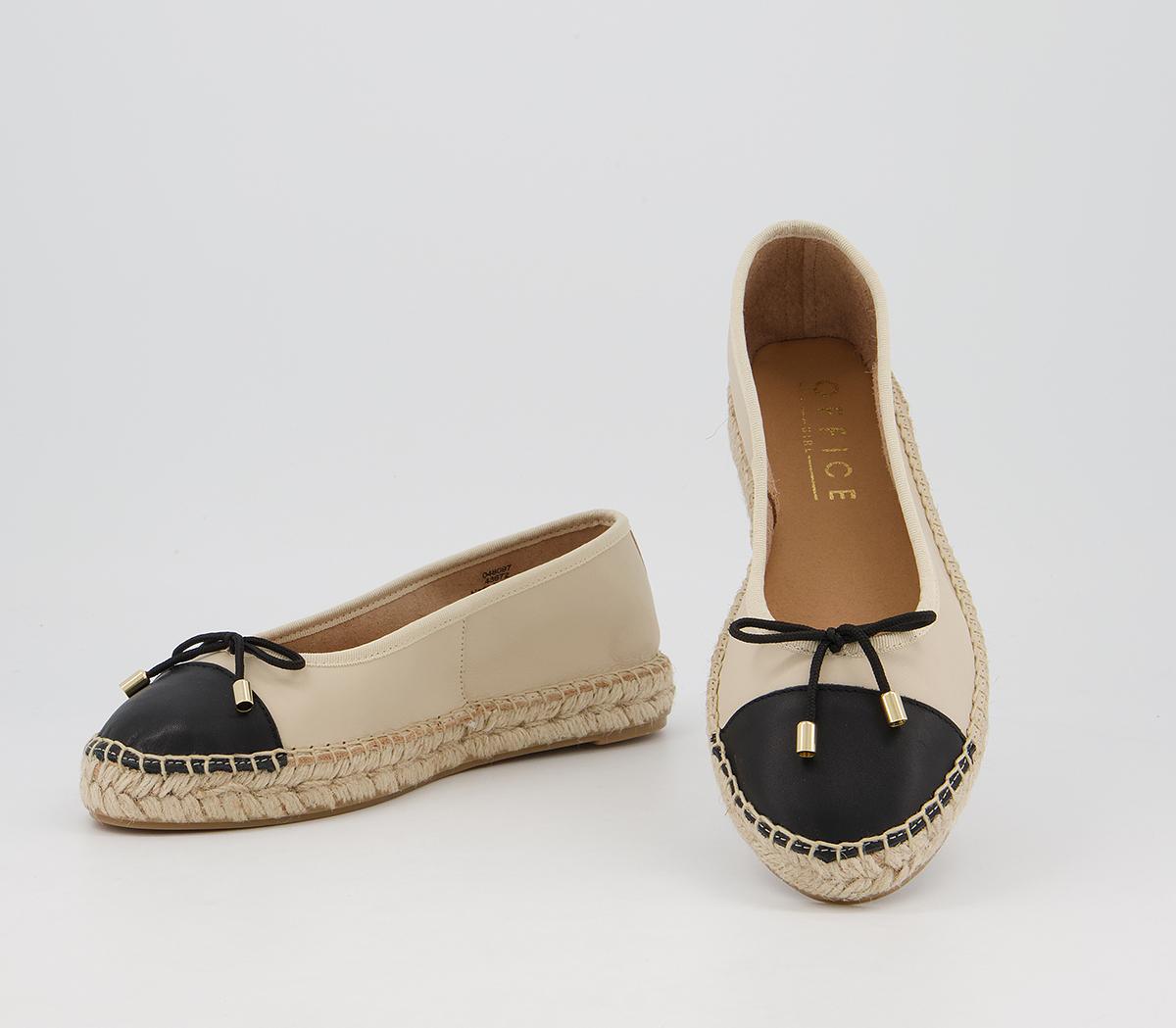 OFFICE Fortworth Espadrille Ballet Pumps Beige Leather - Flat Shoes for ...