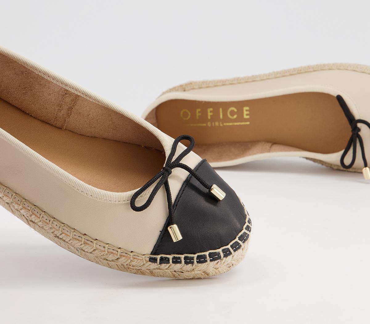 Office Fortworth Espadrille Ballet Pumps Office Fortworth Espadrille Ballet Pumps Nude Leather