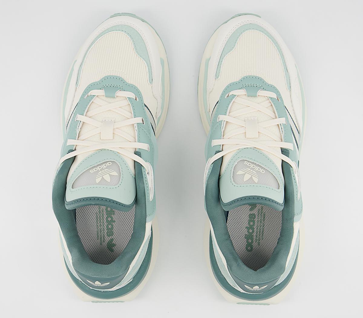 adidas Zentic Trainers adidas Zentic Trainers Chalk White Chalk White Hazy Green