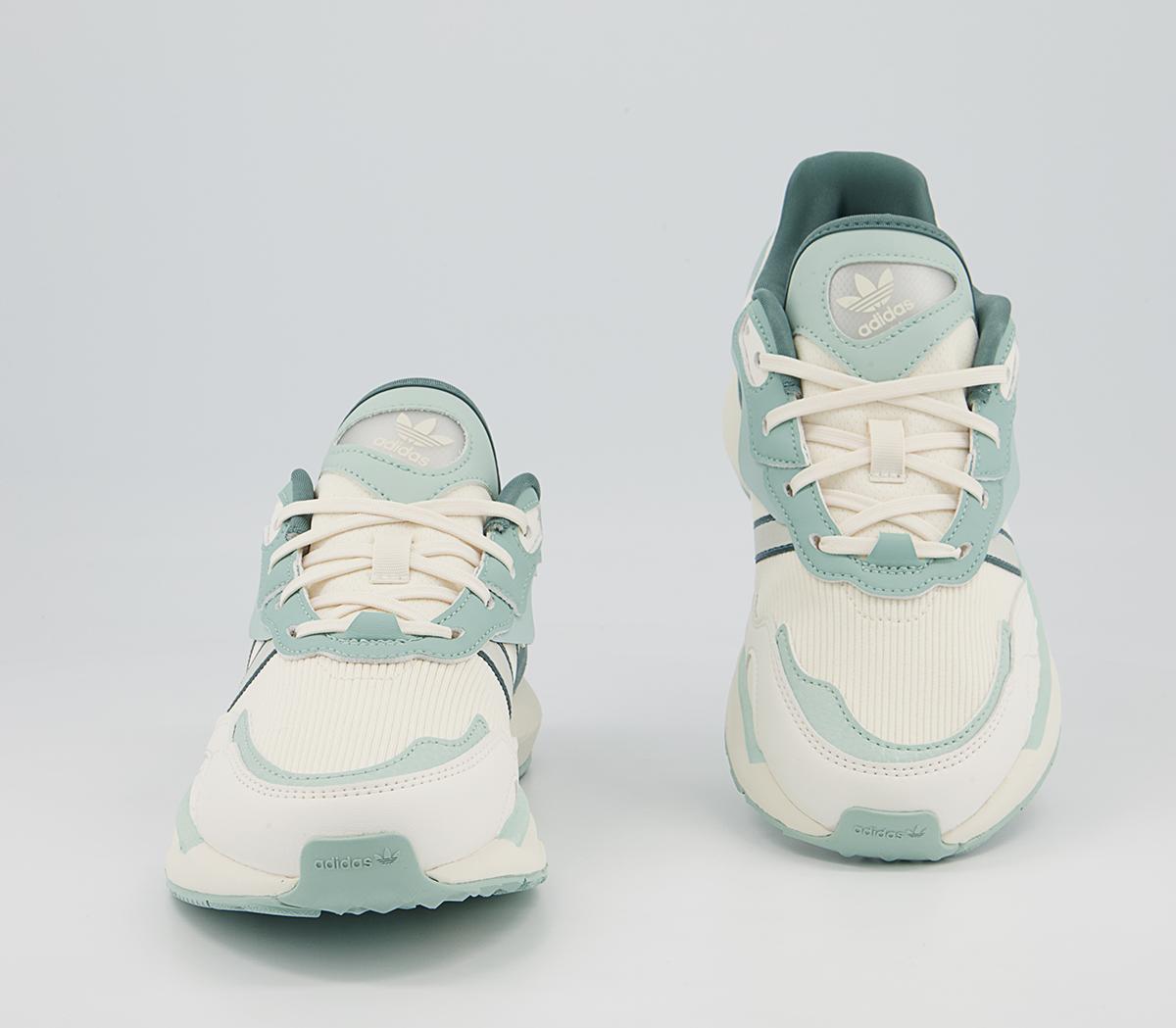 adidas Zentic Trainers adidas Zentic Trainers Chalk White Chalk White Hazy Green