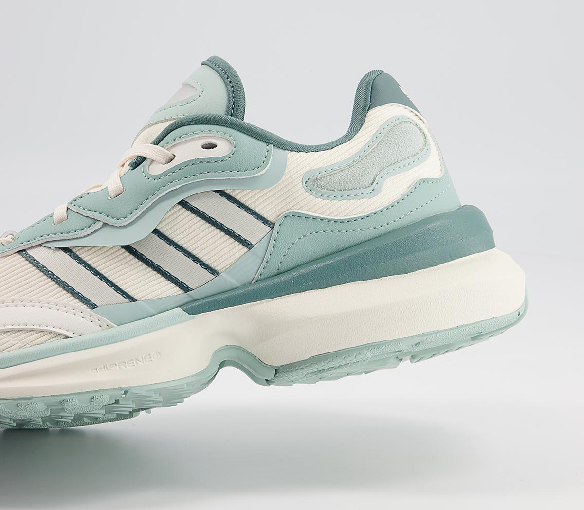 adidas Zentic Trainers adidas Zentic Trainers Chalk White Chalk White Hazy Green