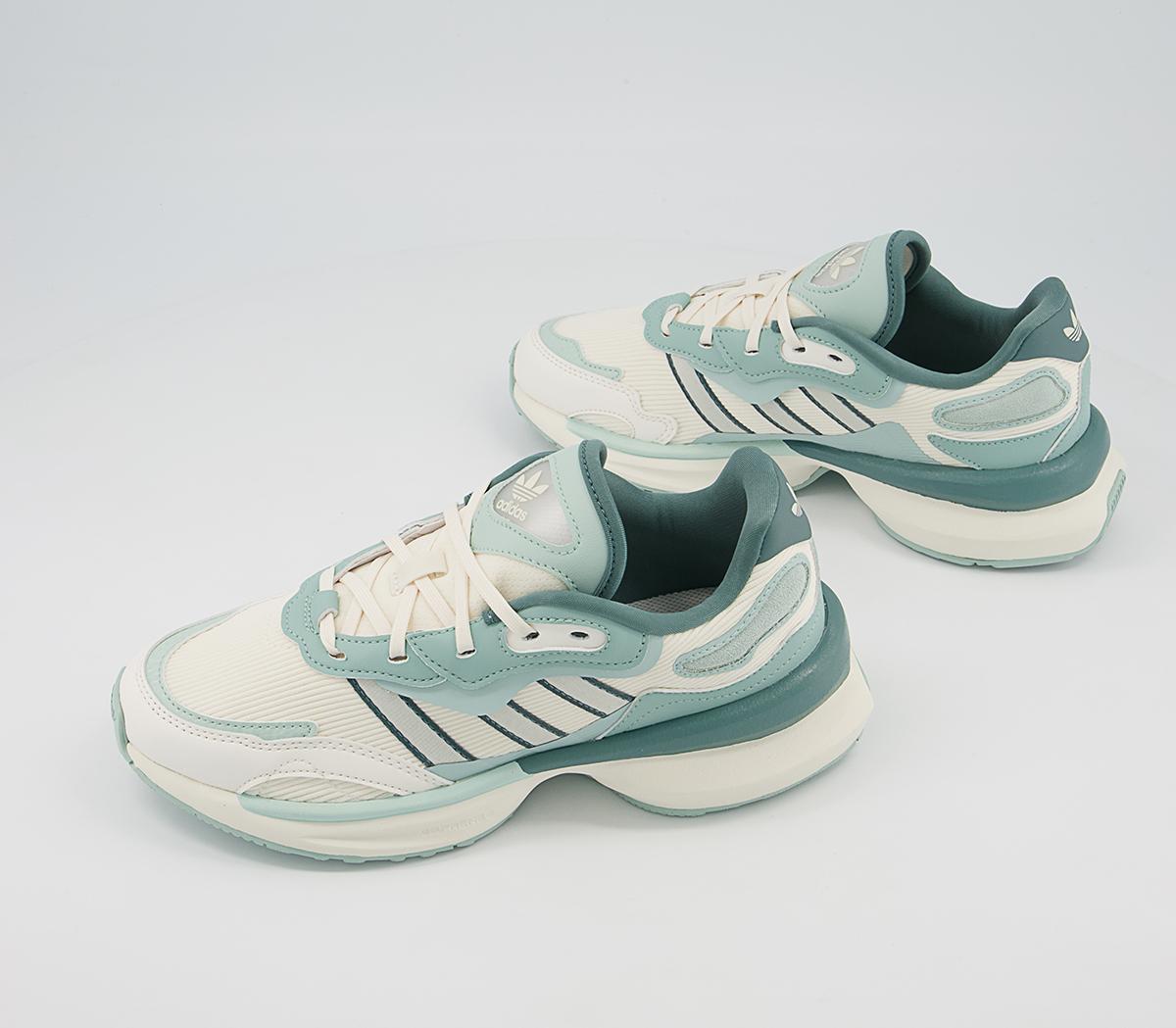 adidas Zentic Trainers adidas Zentic Trainers Chalk White Chalk White Hazy Green