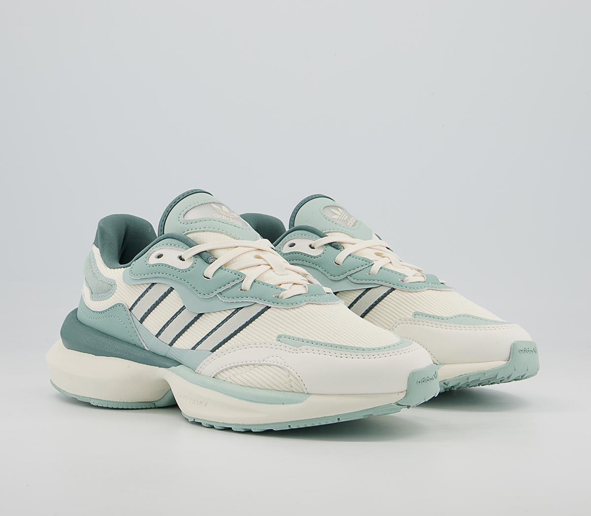 adidas Zentic Trainers adidas Zentic Trainers Chalk White Chalk White Hazy Green