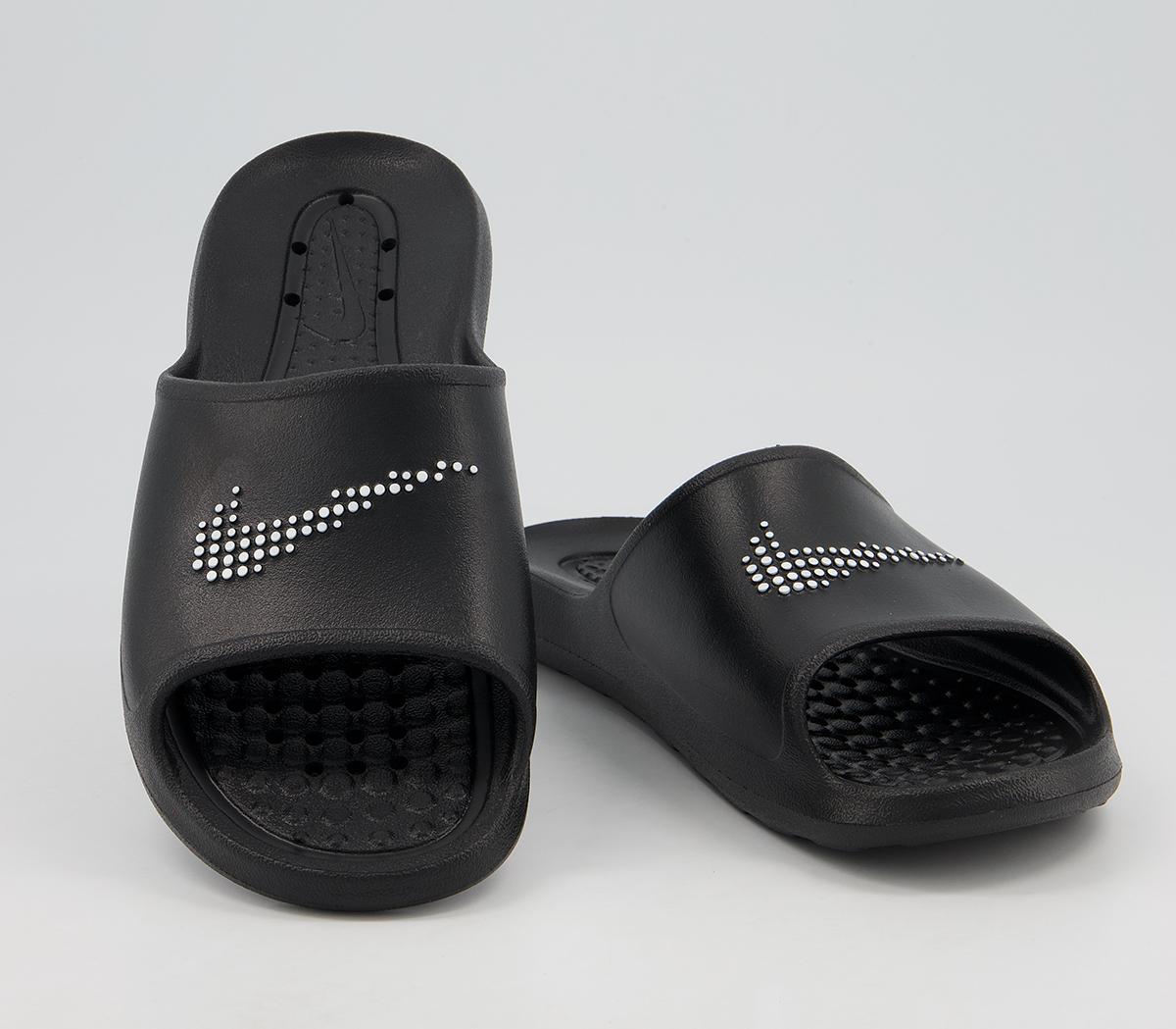 Nike Shower Slides Black White Black F - Women’s Sandals