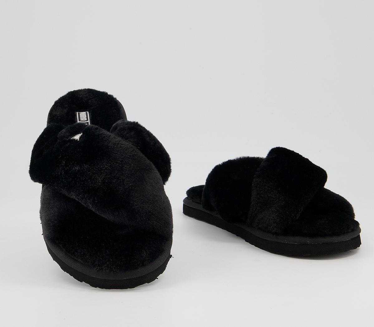 Puma X Fluff Slide Slippers Puma X Fluff Slide Slippers Black White