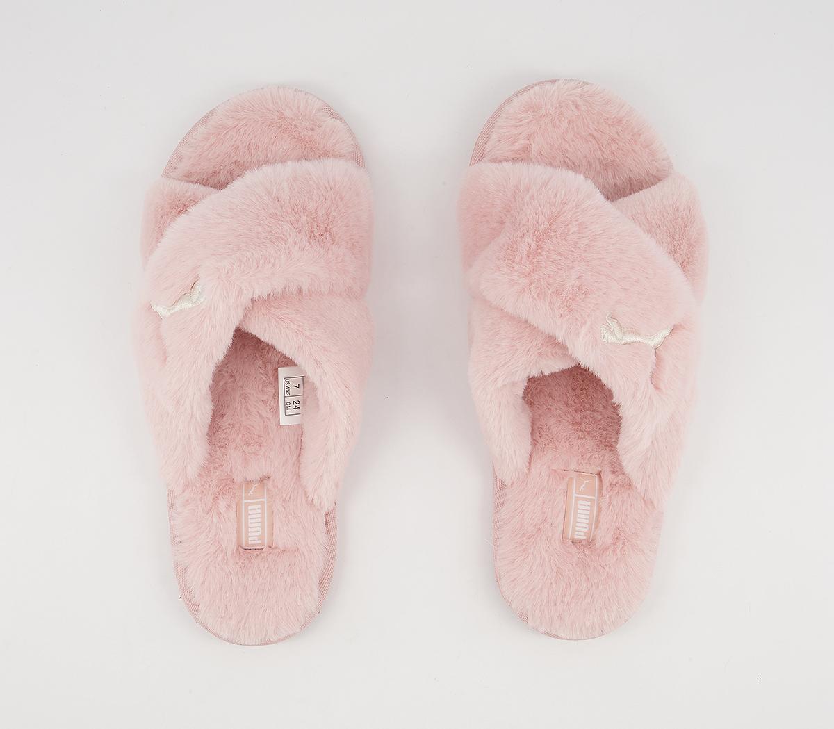 Puma X Fluff Slide Slippers Puma X Fluff Slide Slippers Lotus Puma White