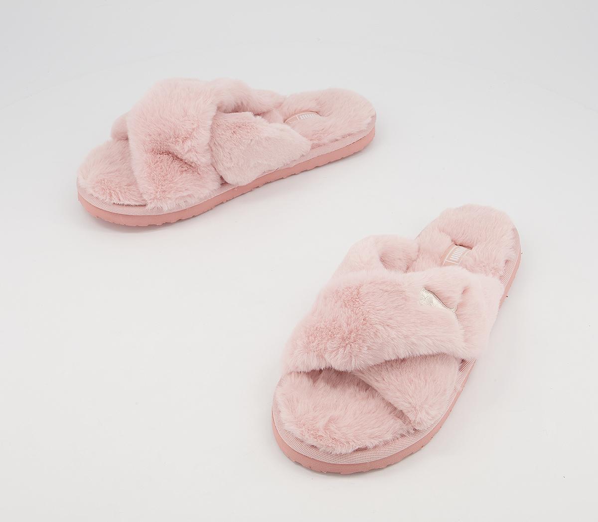 Puma X Fluff Slide Slippers Puma X Fluff Slide Slippers Lotus Puma White