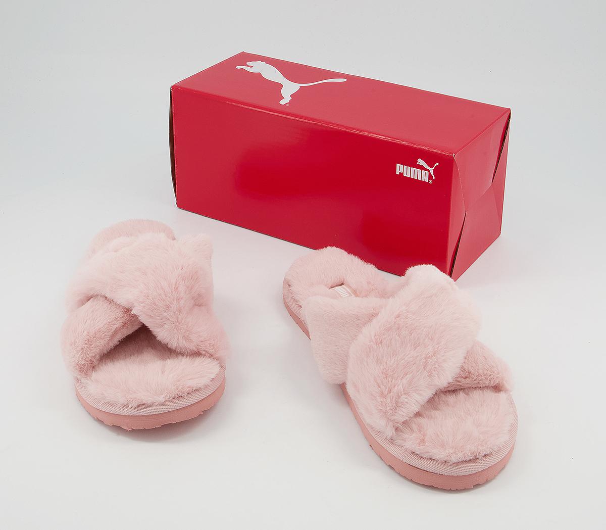 Puma X Fluff Slide Slippers Puma X Fluff Slide Slippers Lotus Puma White