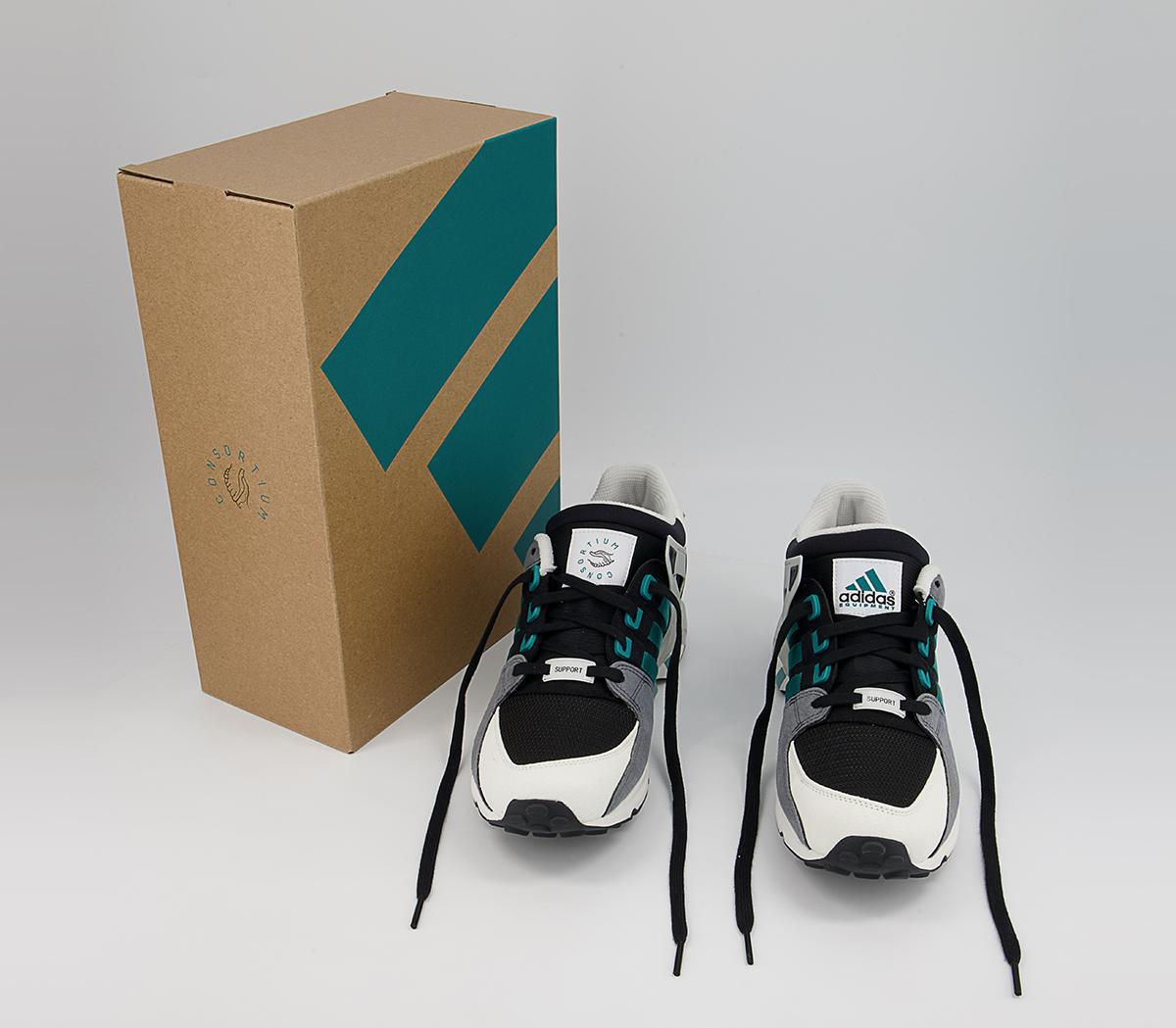 adidas ConsortiumEquipment Support 93 Trainers Black White