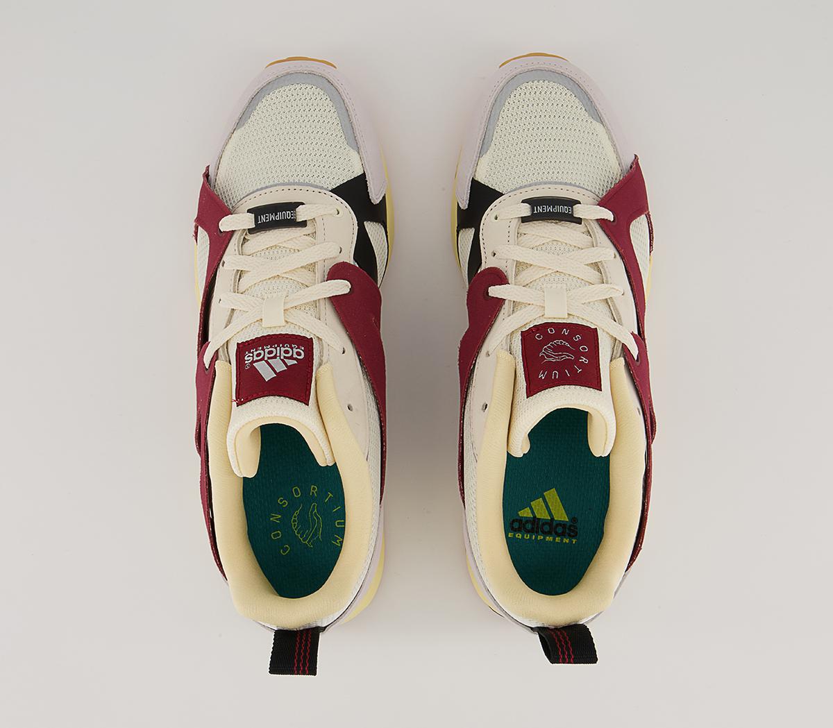 adidas Consortium Equipment Prototype Trainers adidas Consortium Equipment Prototype Trainers Core White Scarlet Easy Yellow