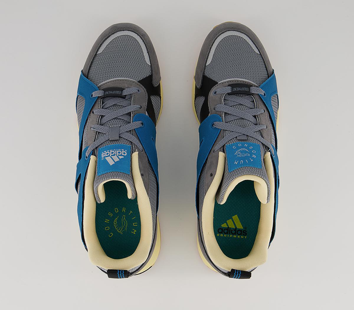 adidas Consortium Equipment Prototype Trainers adidas Consortium Equipment Prototype Trainers Grey Blue Eqt Yellow