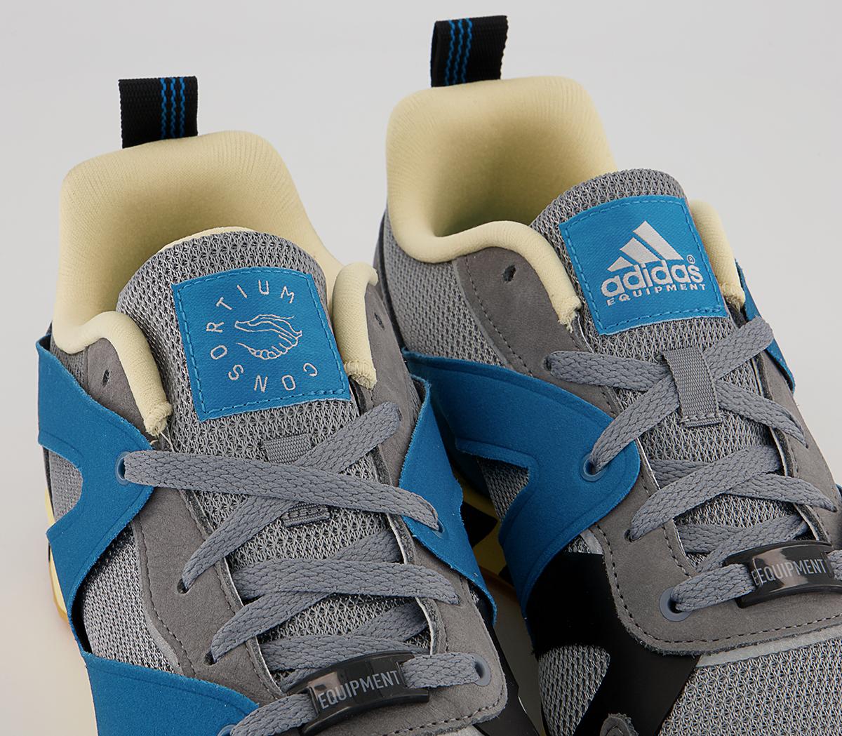 adidas Consortium Equipment Prototype Trainers adidas Consortium Equipment Prototype Trainers Grey Blue Eqt Yellow