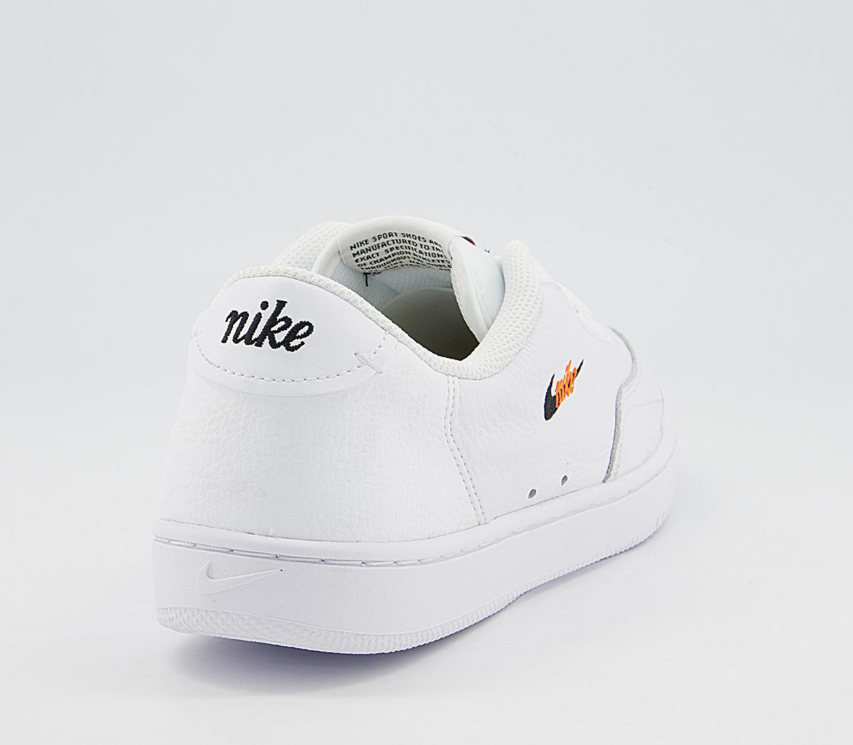 Nike Court Vintage Trainers Nike Court Vintage Trainers White Black Total Orange