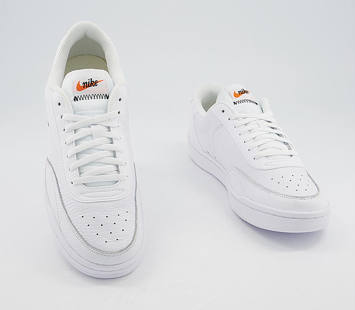 Nike Court Vintage Trainers Nike Court Vintage Trainers White Black Total Orange