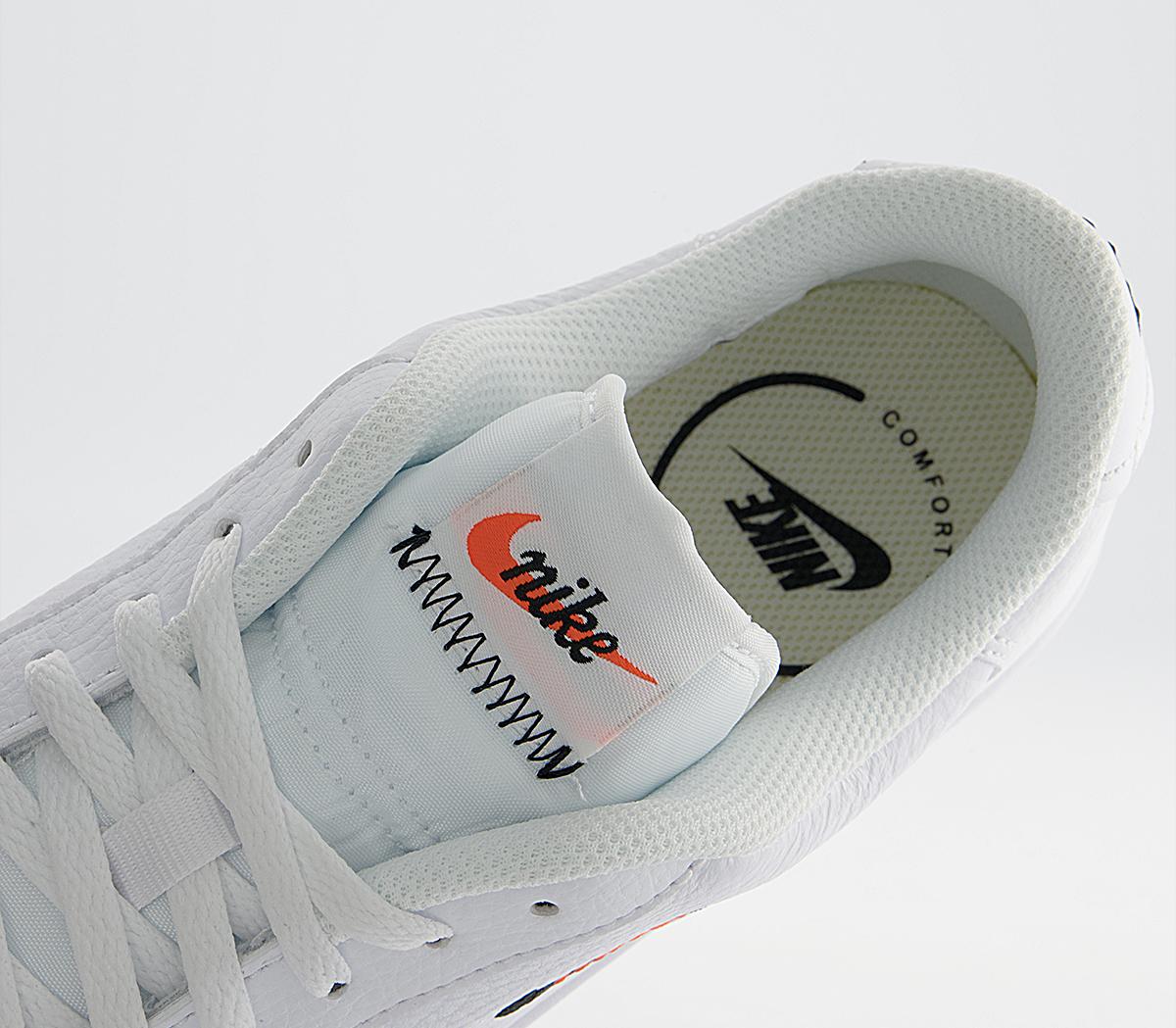 Nike Court Vintage Trainers Nike Court Vintage Trainers White Black Total Orange