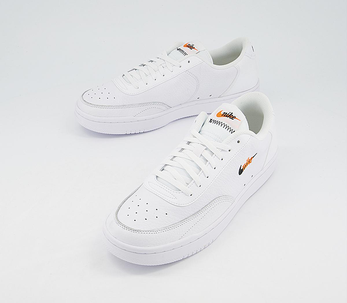 Nike Court Vintage Trainers Nike Court Vintage Trainers White Black Total Orange