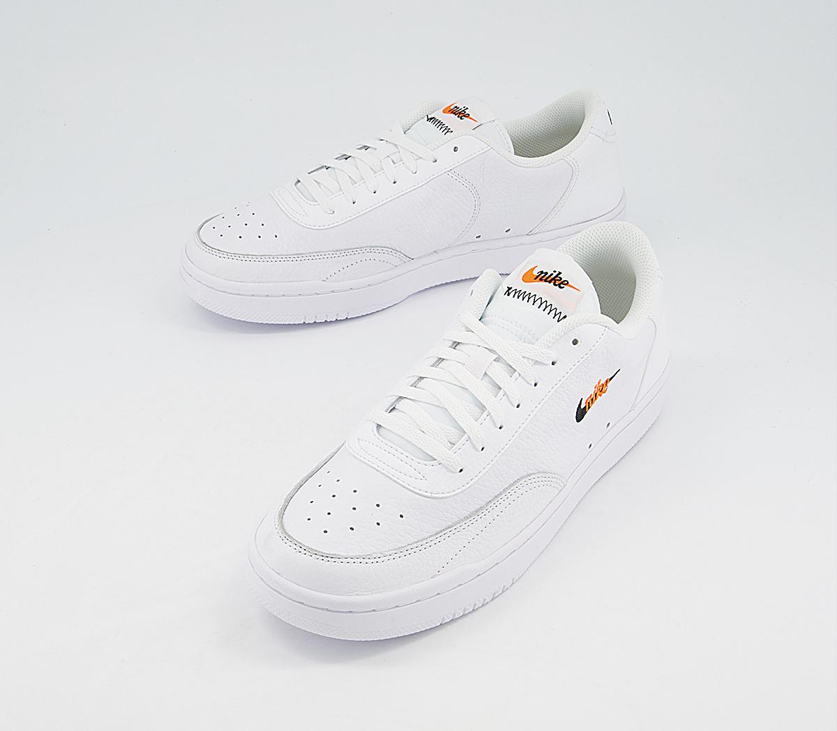 Nike Court Vintage Trainers White Black Total Orange - Unisex Sports