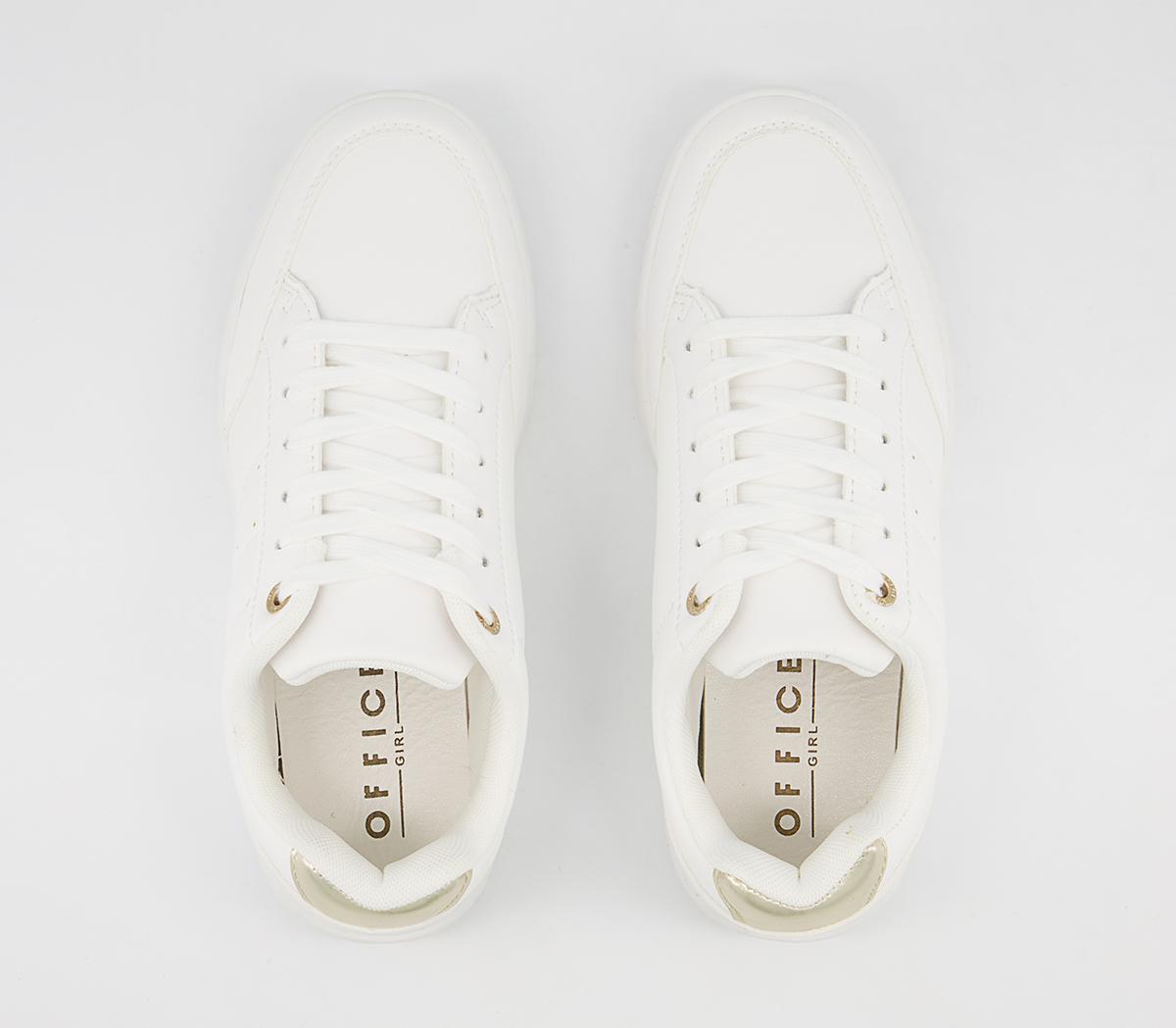 Office Freeing Lace Up Trainers Office Freeing Lace Up Trainers White Metallic Mix