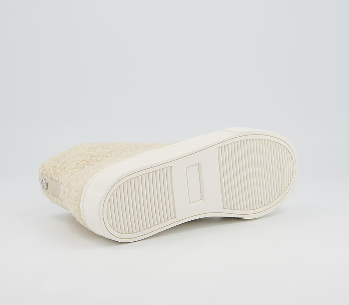 Office Fated Textured Sole High Top Trainers Office Fated Textured Sole High Top Trainers Beige Borg