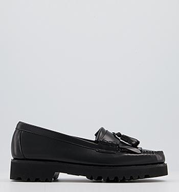 G.H Bass & Co Weejuns 90s Esther Kiltie Loafers Black