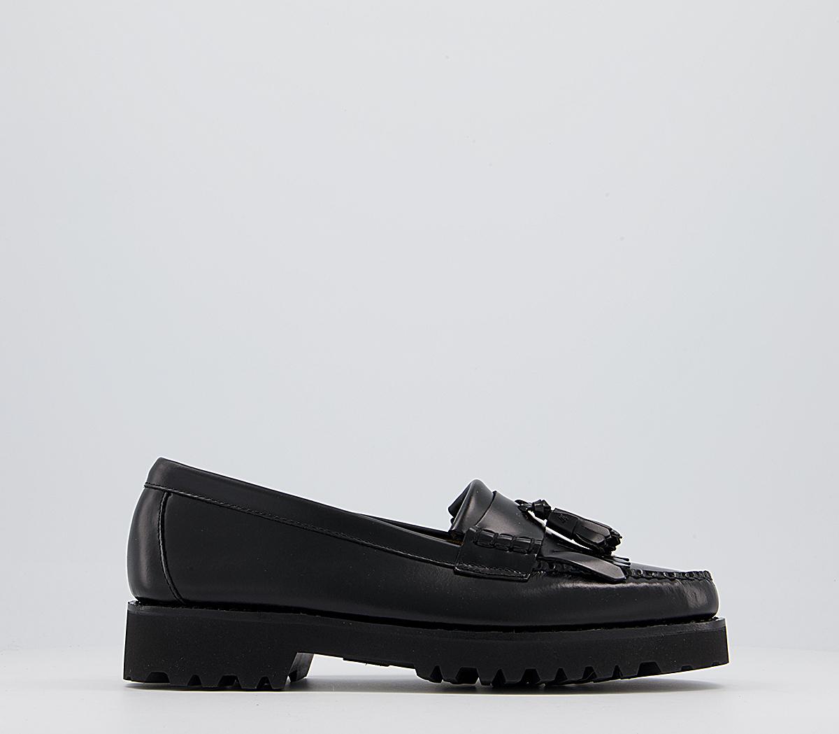 G.H Bass & Co Weejuns 90s Esther Kiltie Loafers Black - Flat Shoes for ...