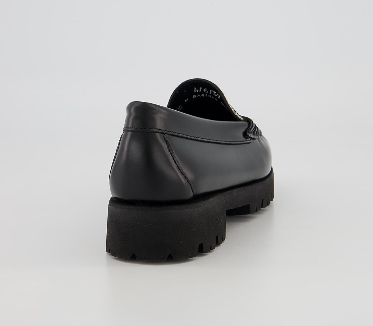 G.H Bass & Co Weejuns 90 Penny Wildlife Loafers G.H Bass & Co Weejuns 90 Penny Wildlife Loafers Black Leather Hide