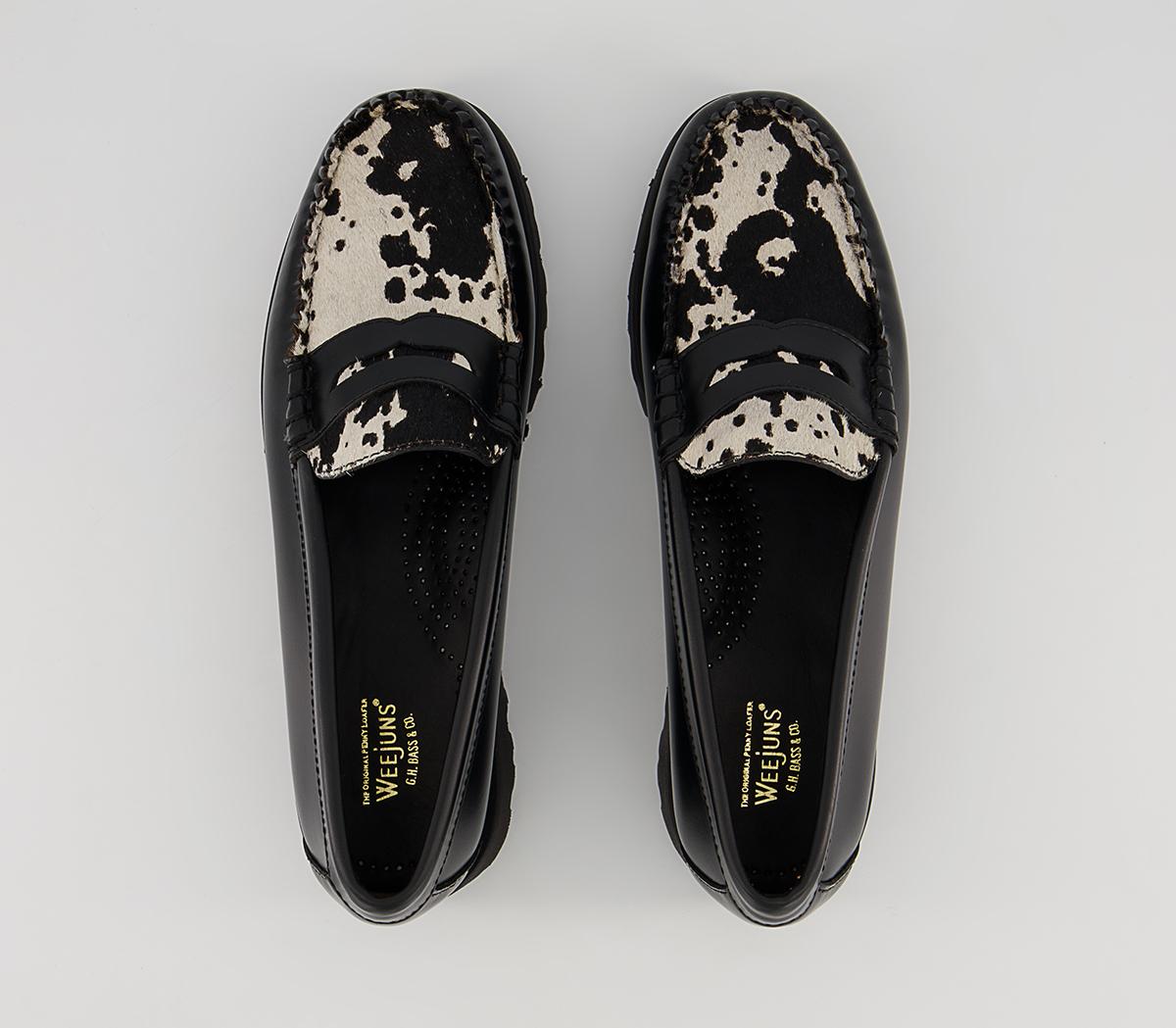 G.H Bass & Co Weejuns 90 Penny Wildlife Loafers G.H Bass & Co Weejuns 90 Penny Wildlife Loafers Black Leather Hide