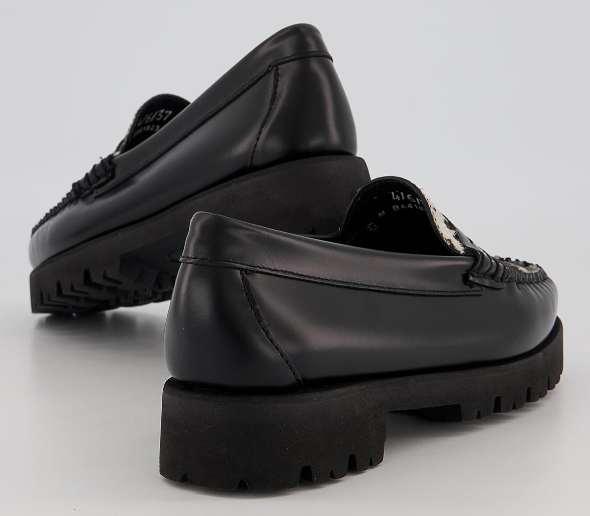 G.H Bass & Co Weejuns 90 Penny Wildlife Loafers G.H Bass & Co Weejuns 90 Penny Wildlife Loafers Black Leather Hide