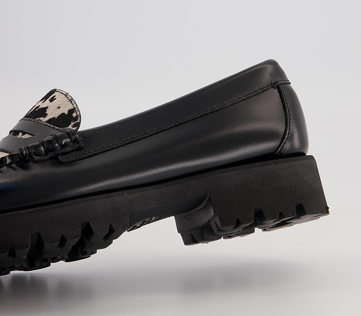 G.H Bass & Co Weejuns 90 Penny Wildlife Loafers G.H Bass & Co Weejuns 90 Penny Wildlife Loafers Black Leather Hide