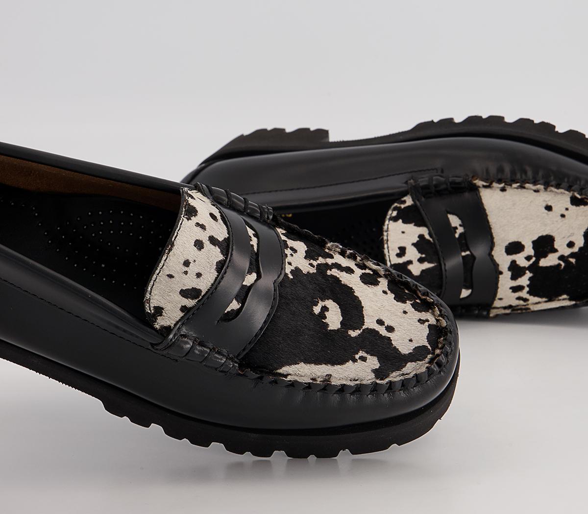 G.H Bass & Co Weejuns 90 Penny Wildlife Loafers G.H Bass & Co Weejuns 90 Penny Wildlife Loafers Black Leather Hide