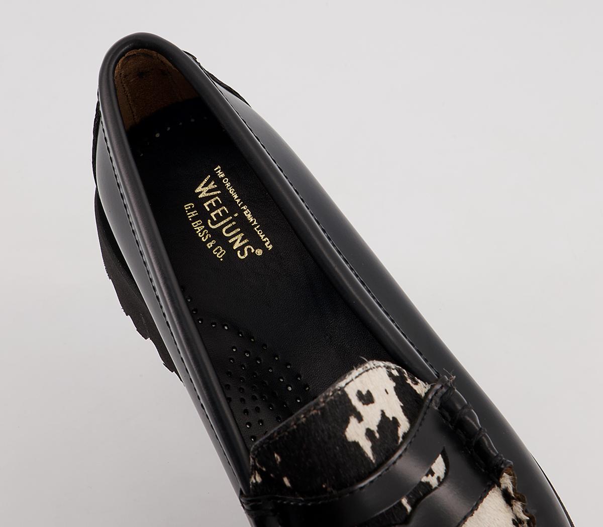 G.H Bass & Co Weejuns 90 Penny Wildlife Loafers G.H Bass & Co Weejuns 90 Penny Wildlife Loafers Black Leather Hide